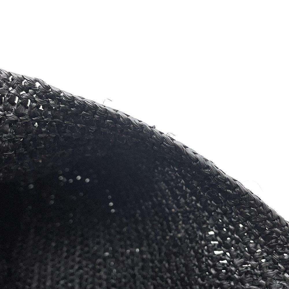 Loewe Fold Shopper Tote Bag Raffia Black Basket - Picture 6 of 12